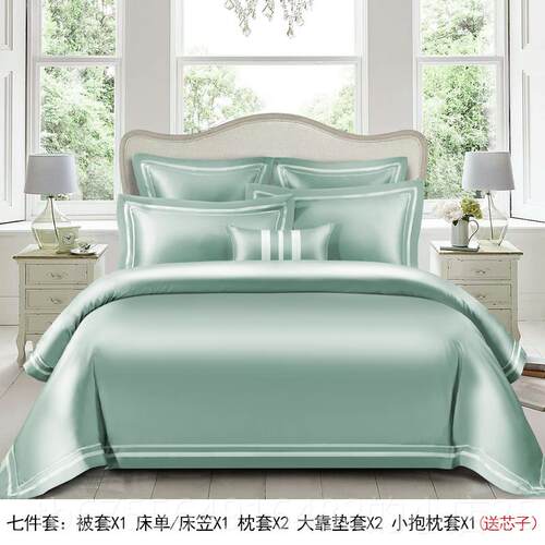 正品进口140色支华埃及长绒高端奢素纯四件棉式欧式超柔亲肤床上