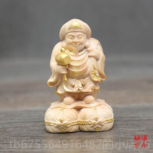 正品楠匠木雕心大溪黑天佛像日本护法神