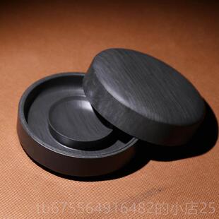 正品国非家遗墨 安徽砚台歙砚 上等水波纹四寸石砚台海文房四宝火