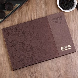 麻布复古中式菜单设计制作高档国潮风中餐火锅烧烤活页价格表定制