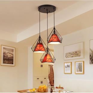 工程特价 餐厅饭厅餐桌灯单头三头吊灯 现代简约铁艺北欧风格