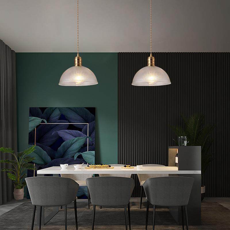 北欧简约民宿卧室床头过道阳台吧台餐厅灯复古玻璃吊灯
