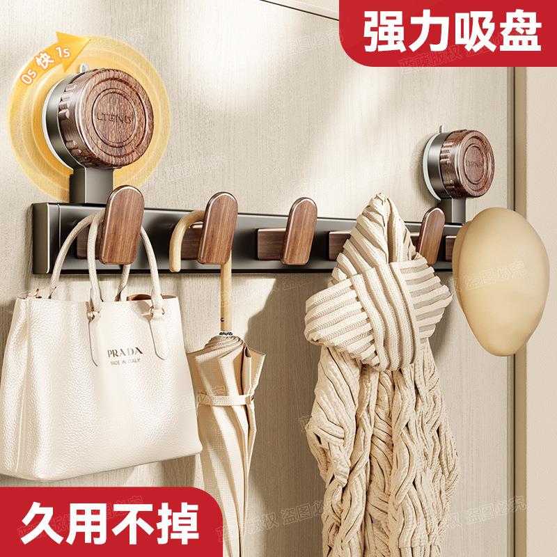 吸盘门后挂衣架门上挂钩挂衣钩免打孔卧室置物架卫生间壁挂式收纳