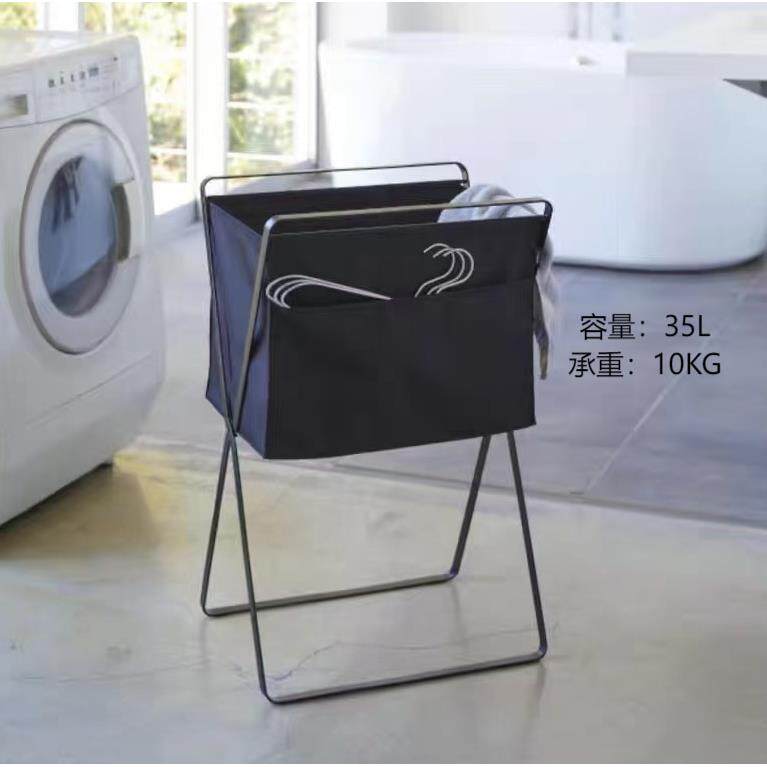 卫浴间脏衣收纳架 可折叠脏衣筐放脏衣服收纳架 家用洗衣架收纳架