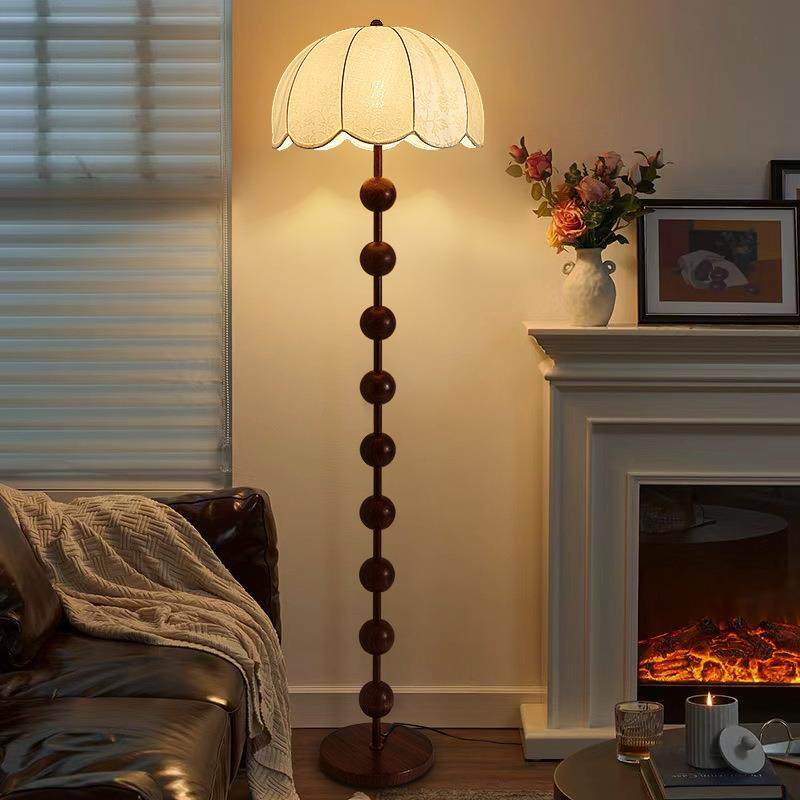中古风落地灯复古客厅沙发旁装饰氛围灯高级感床头灯中山灯具L138