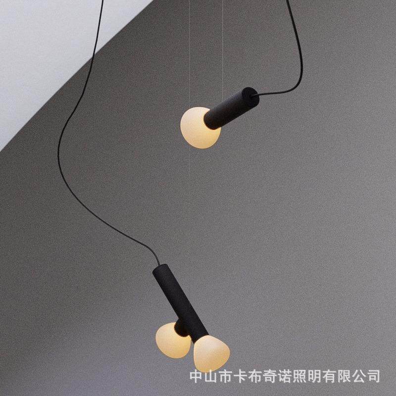 简约现代楼梯间长线吊灯北欧设计师床头灯创意橱窗吧台玻璃小吊灯