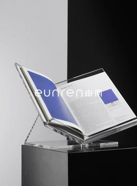 简约现代透明亚克力收纳杂志书架摆件样板房间陈列展示架软装饰品