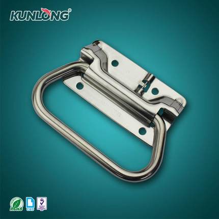 尚坤304不锈钢拉手SK4-022-2S弹簧复位叠拉手 自动回位拉手