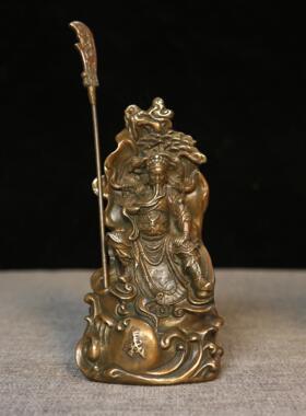 仿古铜关公摆件 忠义关公 家居办公桌面装饰创意礼品工艺品