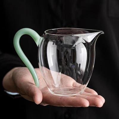 草堂公道杯高硼硅玻璃功夫茶具配件茶海家用单个耐热分茶器功道杯