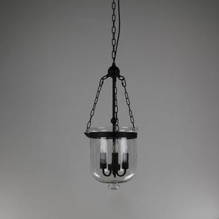 吊灯 地中海风格 餐厅水桶玻璃吊灯 个性 简约三头铁艺客厅吊灯