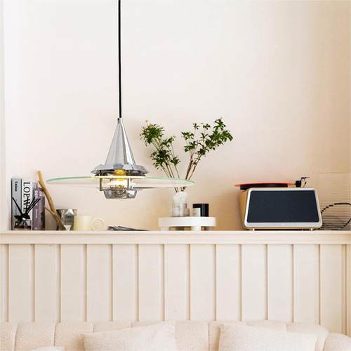 现货包豪斯北欧玻璃吊灯 PH餐厅吧台现代银色工作室书房床头吊灯