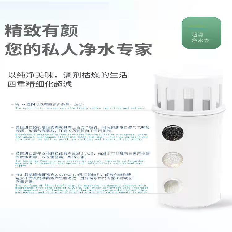 2净壶家用ALP直饮4.L厨水房净水办公室自来水过滤壶壶直饮壶多用
