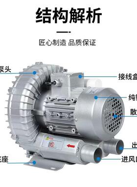 高压功漩涡风机涡式轮气泵吸盘鼓FYY专用风机工业离心大率鱼塘增