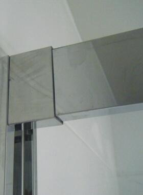 做不锈钢一字型推拉淋浴屏8不k锈m钢外框8制m873汽车级钢化