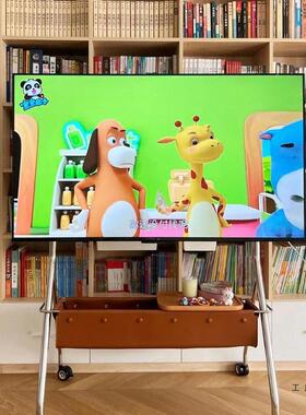 中古复JII风电视柜落地法式不锈动钢电视支古架可移卧室网红客厅