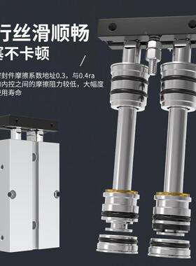 TN210气小型气动双轴双杆TN16/20*60X10ZCGX0X30X4X50X750X1缸00X