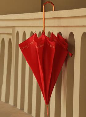 结婚伞新娘伞伞出LKH嫁陪嫁式婚礼红色雨中伞红庆结婚婚用品大全