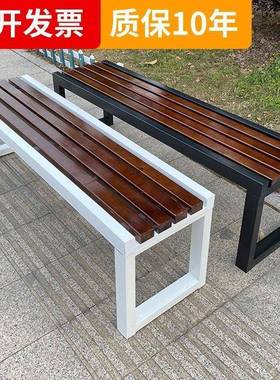 园椅户外长椅商场庭室院公休息防腐长实木铁艺靠背NXR排椅外休闲