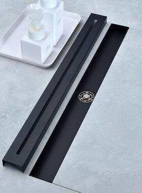 黑色304不DL2239锈防钢卫生间淋浴房2防臭堵家排水道用隐藏式地漏