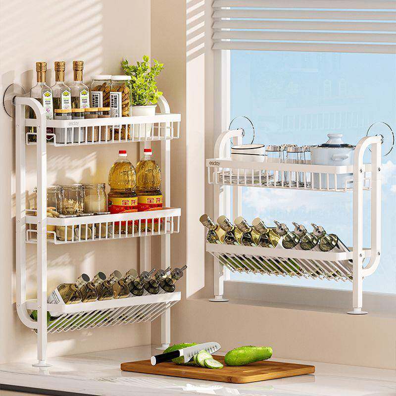 调料置物家酱用厨房款调料收纳架架台面上墙窄小型油盐醋调GOI味