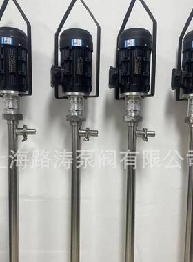 H-1100W+SS316L-D10度00JESHV-1200高粘电胶动油桶泵水插桶泵树脂