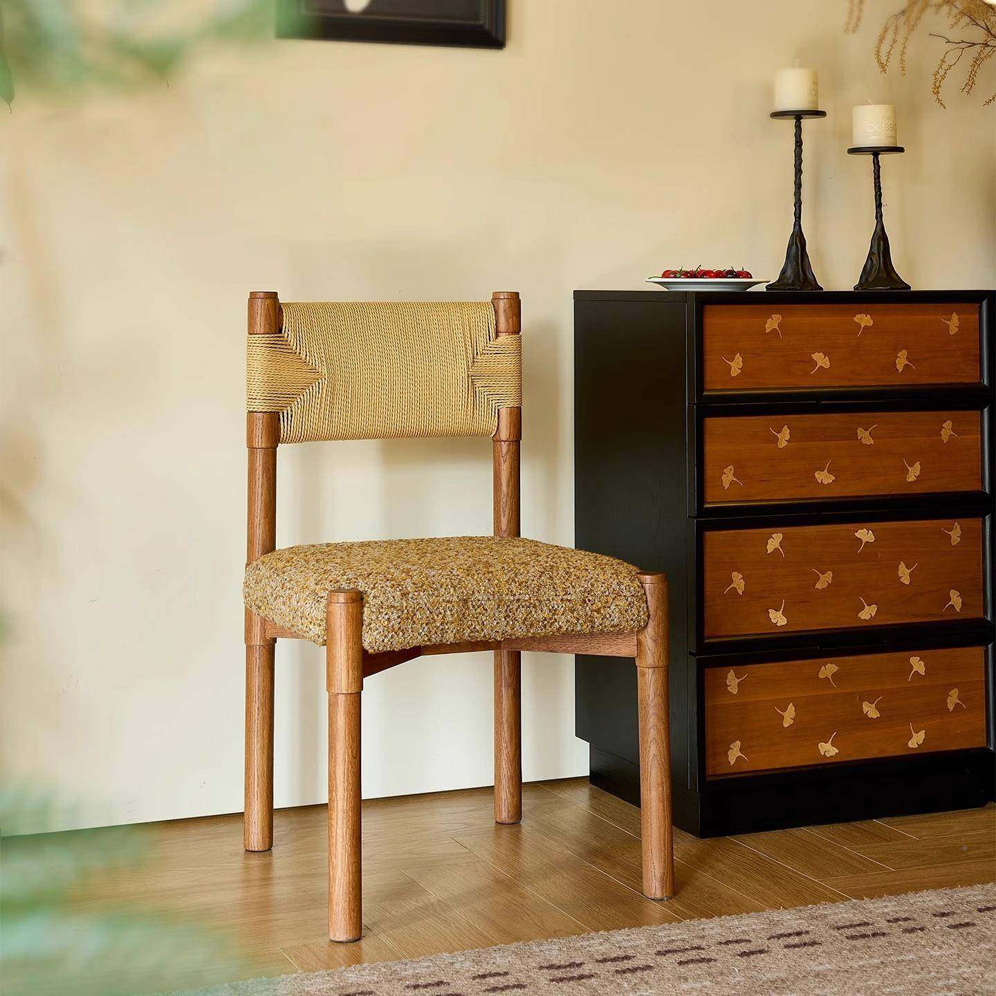 古中复实木包餐椅设计师绳编舒软包休闲适化妆小户型书ECV房阳软,鲜花速递/花卉仿真/绿植园艺,其它园艺用品,淘宝优惠券,粉丝福利购,淘宝优惠卷