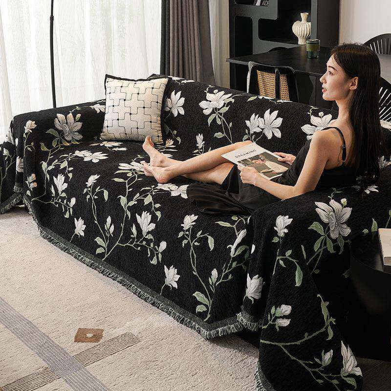 新中式沙发盖布盖20全YLHXNESF25年新款沙发巾一整雪尼尔滑防沙发