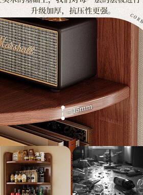 实木角柜XXR墙角转角置物客厅收三角柜一靠墙边架拐角纳柜卧室书