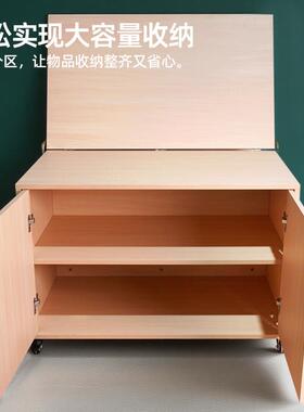 绘术岳可折叠移动柜子物静台美写生摆放柜子GVG纳收工作桌绘画静
