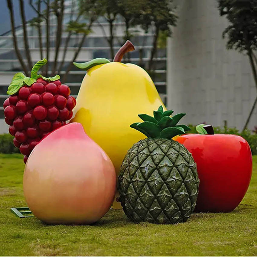 户外仿真泡雕水果蔬菜组合雕塑