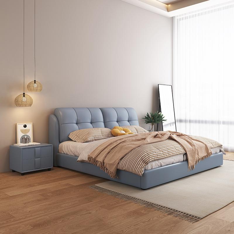 现代简约软体床1.米双床主储物卧婚床GDN软包皮床1.5米科人技布艺