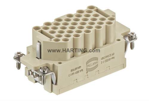 HARTING浩亭09320403101重载连接器HanEE 40EEE压接针母插芯(F