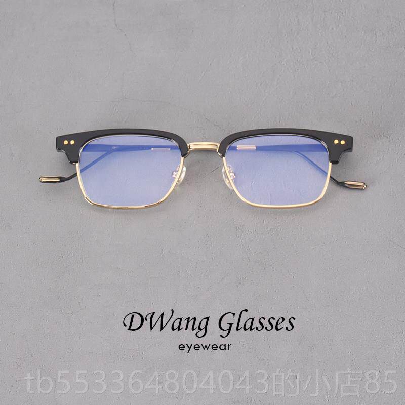 高档防蓝款光框眼镜防辐射个性方镜架金瀚若昀张同镜框男潮网红配