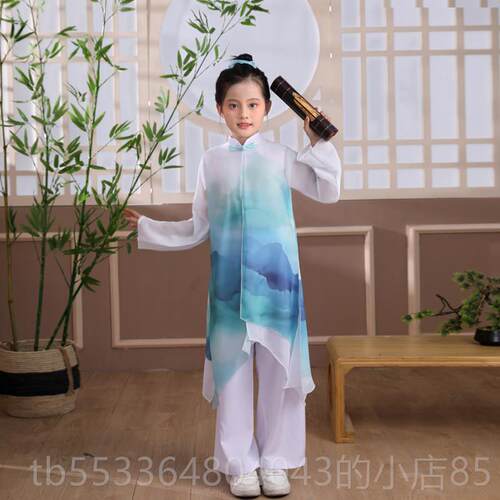 高档朗儿童演出服弟学子规合唱学生运动会国书童诗诵中表演国风毕