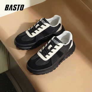 百思图鞋子男鞋2026新款春季百搭男士休闲鞋厚底增高运动板鞋男款