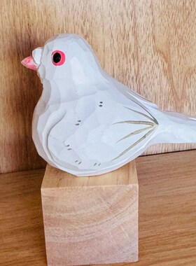 木制儿童玩具现货小胖鸟木质摆件装饰品礼品办公室客厅diy摆件