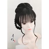 坦领襦裙古风头套古装 新款 绾制汉服发 少女COS空气刘青海假假宋发