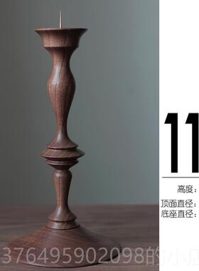 新款imooo原创家居台木质覆古中古件摆实木烛烛台蜡烛台板样间装