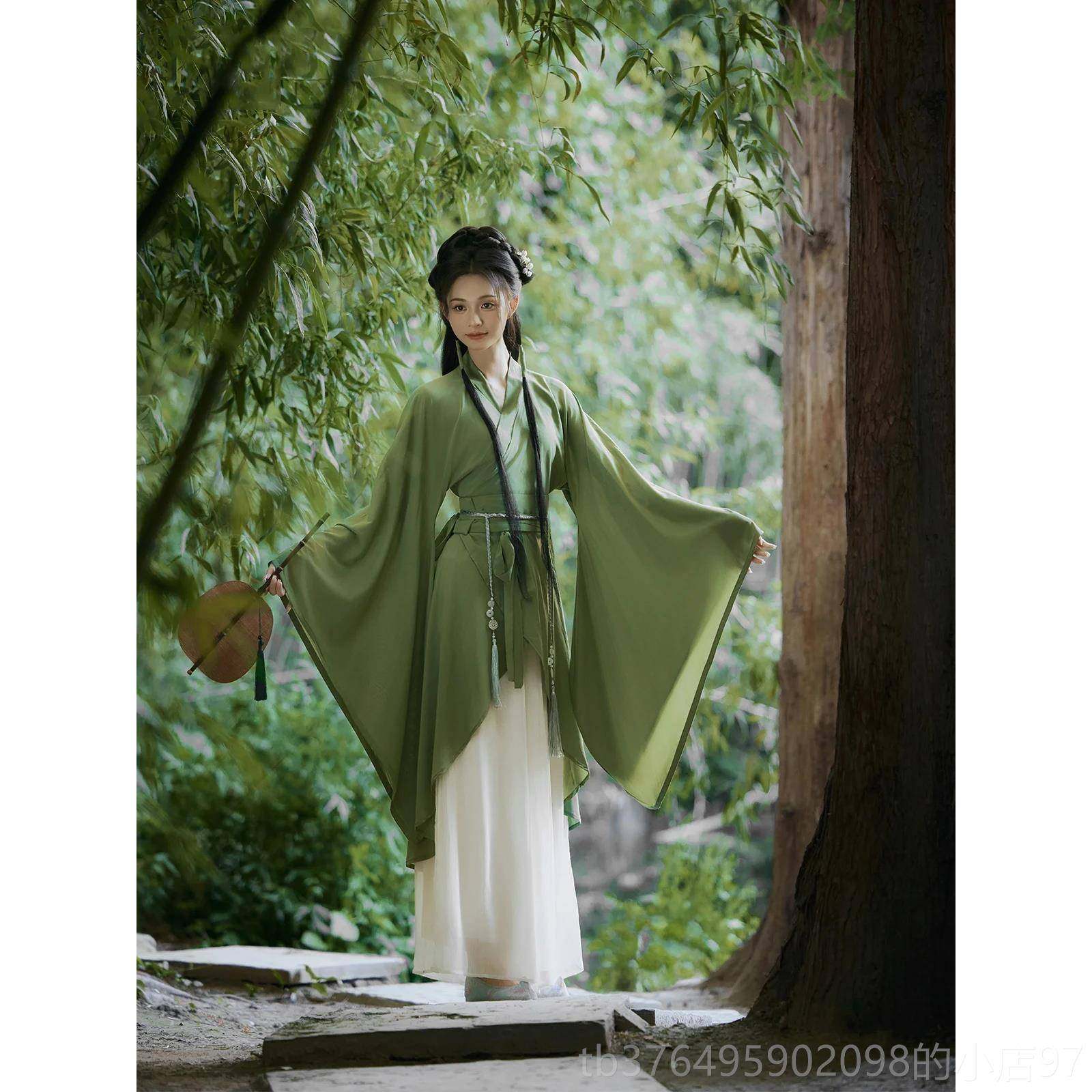 新款红色汉服女士成5人侠古装国齐腰破裙古风舞蹈演风出武服202新