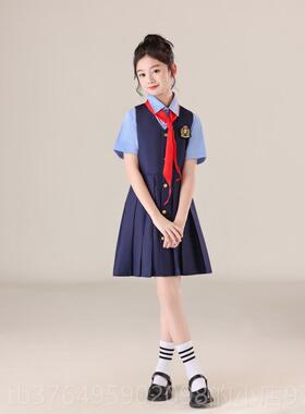 新款中小学生大合唱表演比服儿童诗少朗诵赛先队主持红色服故事演