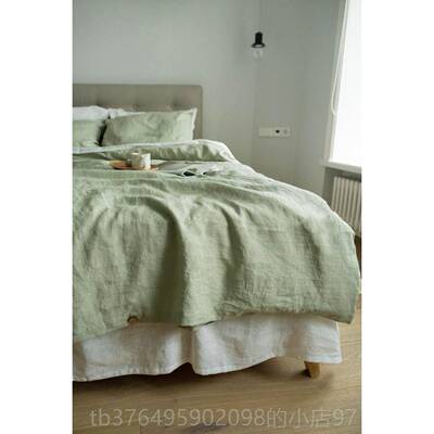 新款纯汉麻emp床上用品麻布四件套天然麻上不扎舒适床包四H件套邮