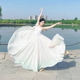 新款新体国裙风舞古典舞度假风流裙连衣720度大摆舞蹈仙裙舞蹈服