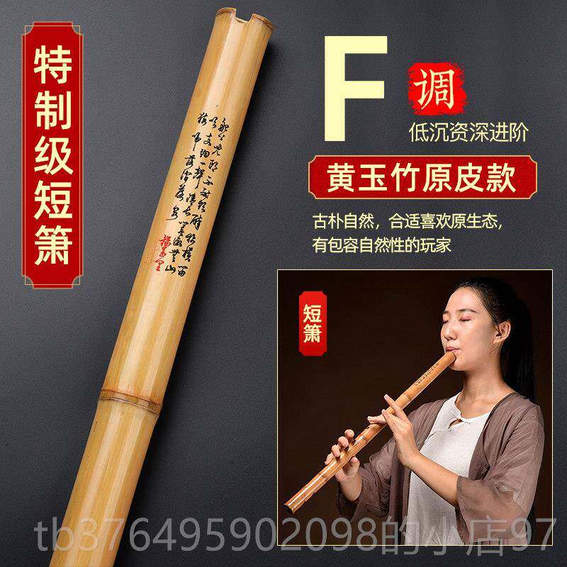 新款短南孔行黄竹箫乐器入门初级专业演奏紫竹洞荀雄箫八六键古箫