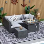 户外具院家别墅花DSZ园酒吧民宿酒店室外休几闲防晒藤编茶组合庭