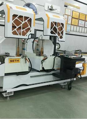 工业铝材数切锯系统门窗断割桥铝割控双头精密切锯型材HRT双角锯