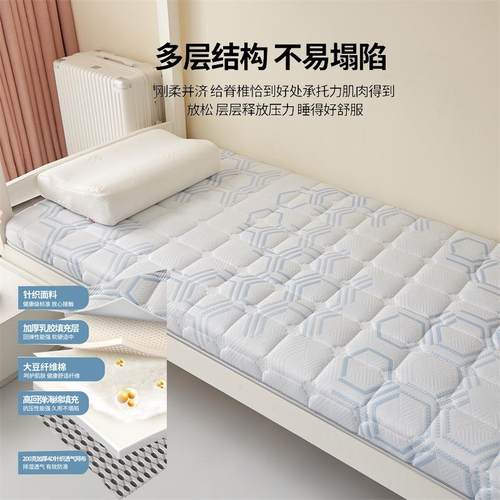 学生宿舍垫乳胶海单绵床出租房双ZEQ人榻米软榻垫子可折叠床褥床