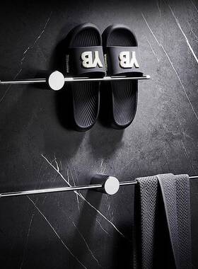 全款毛巾架极简高端轻杆奢壁挂卫生间浴巾架浴室一字毛巾IZX单铜