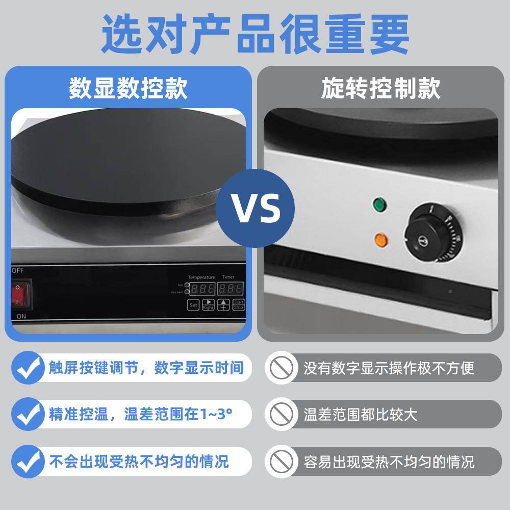 煎饼机商用摆鏊子热数控款摊自动恒温电子不锈钢煎饼果ICZ机班戟