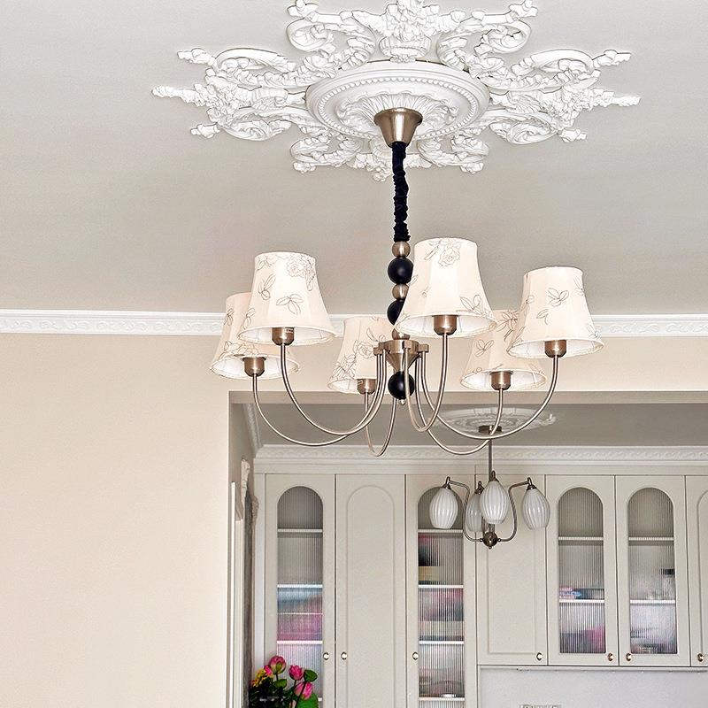 法中古布帽艺客厅吊灯美式式复古书房灯新中式南洋衣卧间室93769